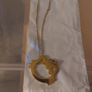 Meow! This Is Really Cute! Stainless Steel Gold Hello Kitty Chain Necklace